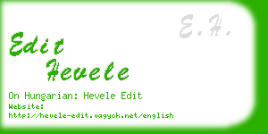 edit hevele business card